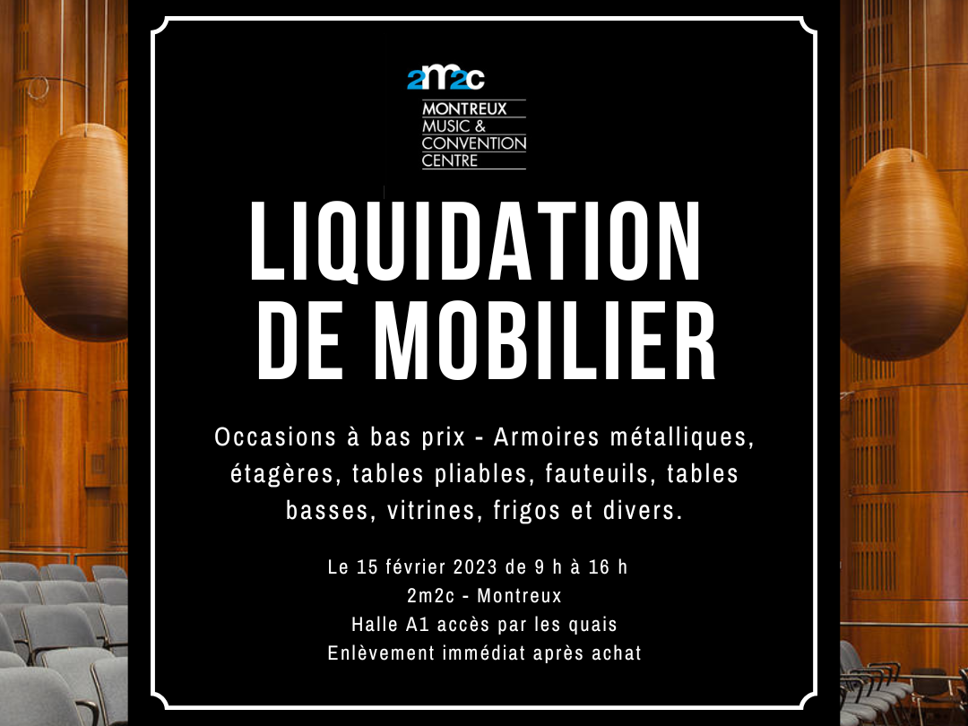 Liquidation de mobilier au 2m2c